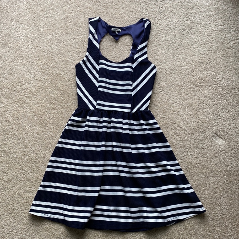 Charlotte Russe Blue Striped Dress Size M